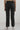 Black Yarn Dyed Cotton Blend Straight Trousers &amp; Pants