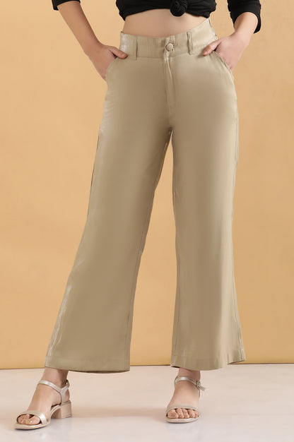 Gold Boot Cut Fir Straight Pants