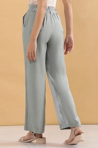 Grey Boot Cut Fir Straight Pants