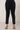 Black Solid Cotton Blend Straight Trousers &amp; Pants