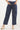 Blue Six Pockets Cropped Cargo Pants