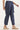 Blue Six Pockets Cropped Cargo Pants