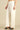 Cream Solid Cotton Blend Straight Trousers &amp; Pants