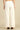 Cream Solid Cotton Blend Straight Trousers &amp; Pants