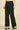 Black Solid Cotton Blend Straight Trousers &amp; Pants