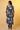 Blue Patch Printed Flared Kurta