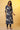 Blue Patch Printed Flared Kurta