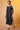 Blue Denim Floral Embroidered Kurta