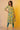 Green Floral Printed Asymmetrical Kurta