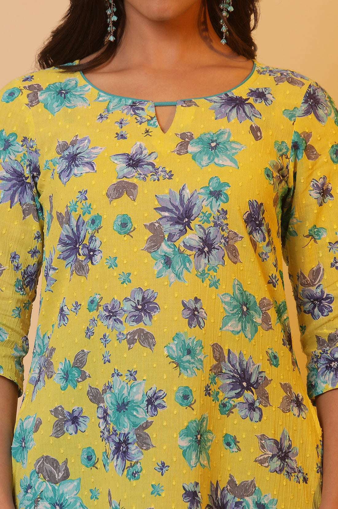 Green Pure Cotton A-line Kurta and Tight Set