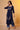 Blue Zari Embroidered Round Neck Kurta