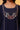 Blue Zari Embroidered Round Neck Kurta