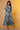 Blue Chiffon Tiered Printed Dress