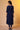 Blue A-line Striped Embroidered Kurta