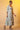 White and Blue Floral Printed Flared Kurta