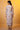 Blue Floral Printed Kurta with Embroidered Neck