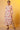 White Straight Kurta with Red Floral Print