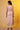 White A-line Organza Kurta with Pink Floral Print