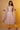 White A-line Organza Kurta with Pink Floral Print