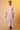 White Flared Kurta with Floral Print