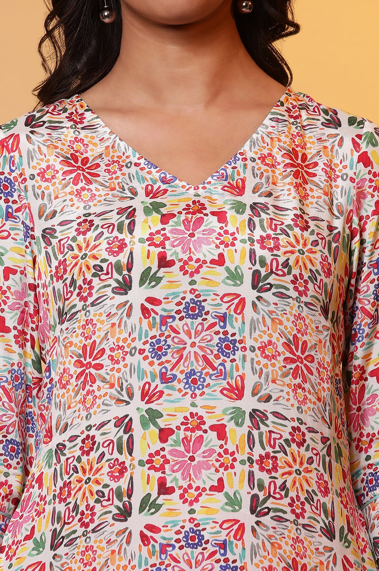 Multi-coloured Everyday Printed Straight Kurta