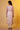 White Straight Organza Kurta with Pink Floral Print