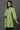Green Geometric Printed A-line Kurti