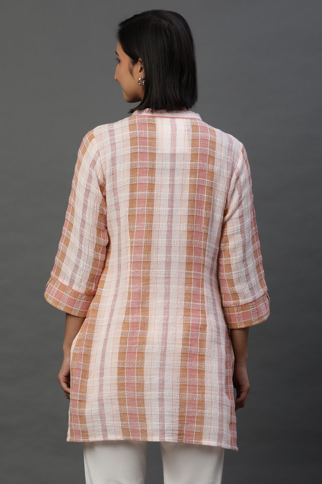 Multi-coloured Checker Short Kurti