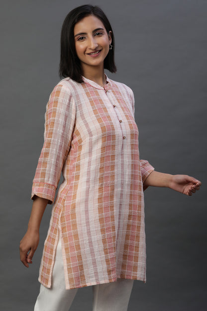 Multi-coloured Checker Short Kurti