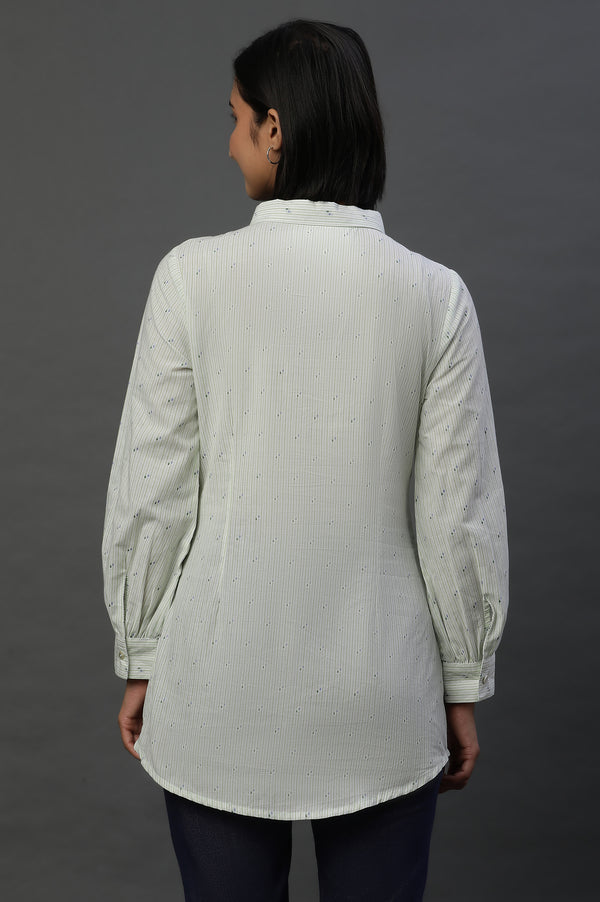 Green Yarn-dyed Dobby Shirt