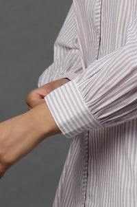 Purple Yarn-dyed Dobby Shirt