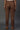 Brown Rayon Flax Trouser Pants