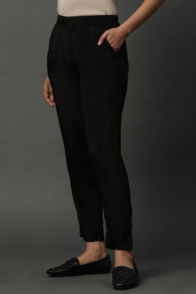 Black Narrow Fit Trousers