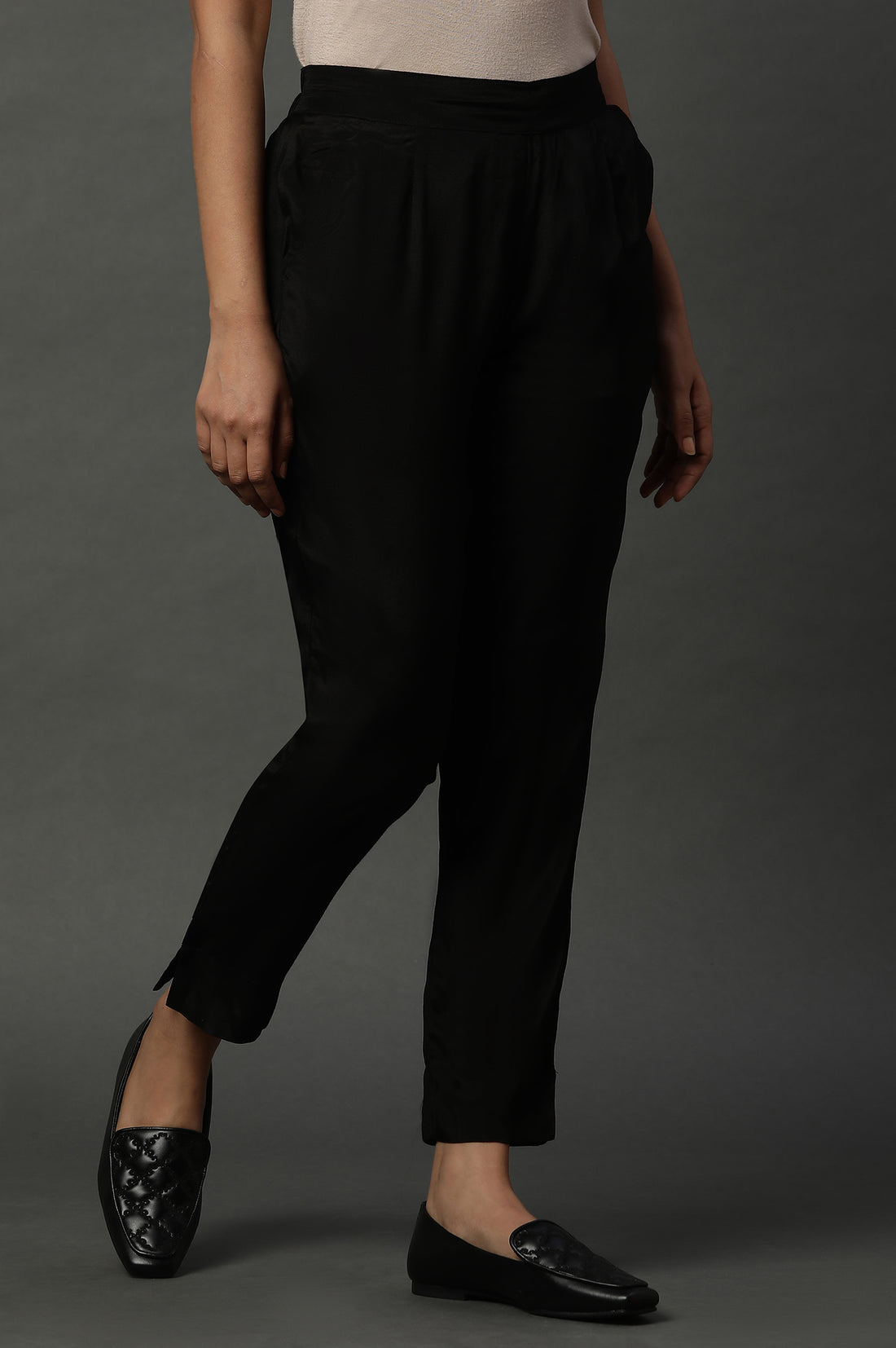 Black Narrow Fit Trousers