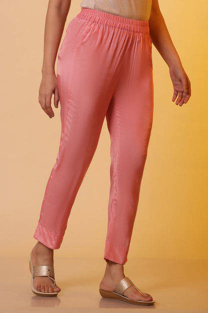 Pink Shantung Trousers