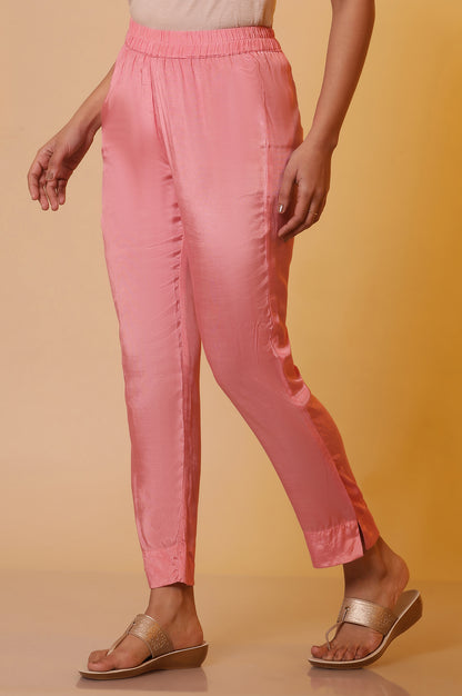 Pink Shantung Trousers