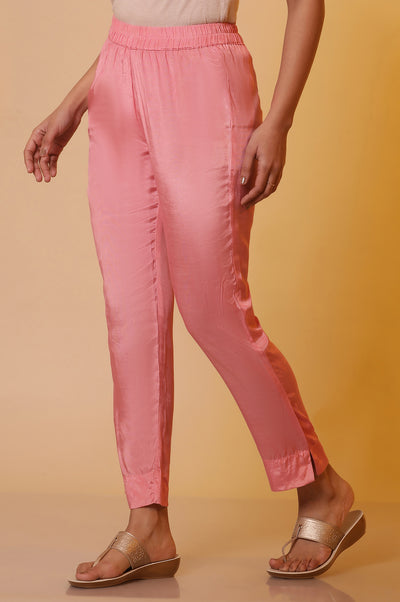 Pink Shantung Trousers