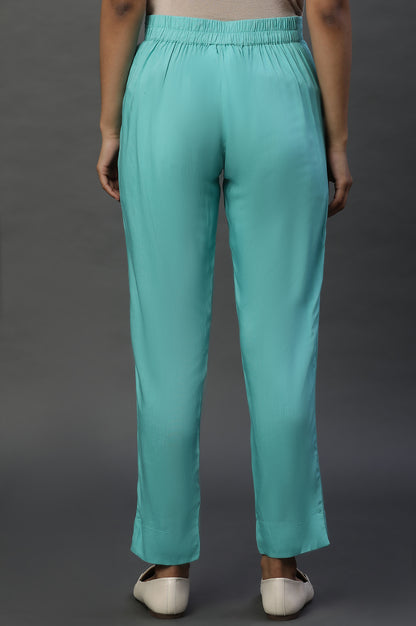 Blue Taper Fit Trousers