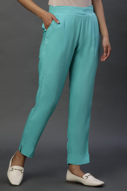 Blue Taper Fit Trousers