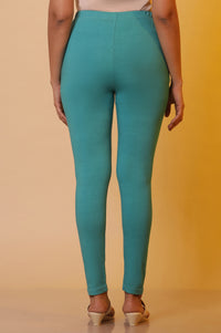 Green Cotton Lycra Tights