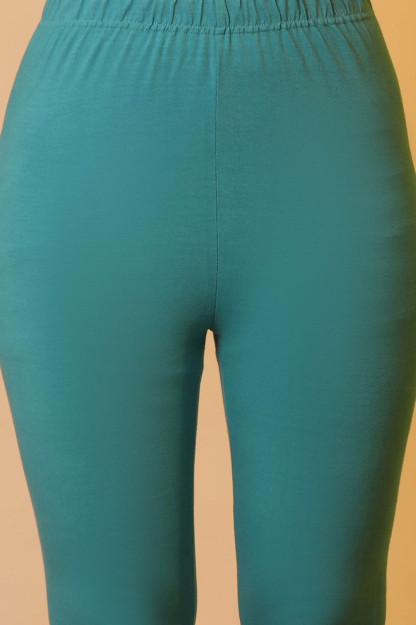 Green Cotton Lycra Tights