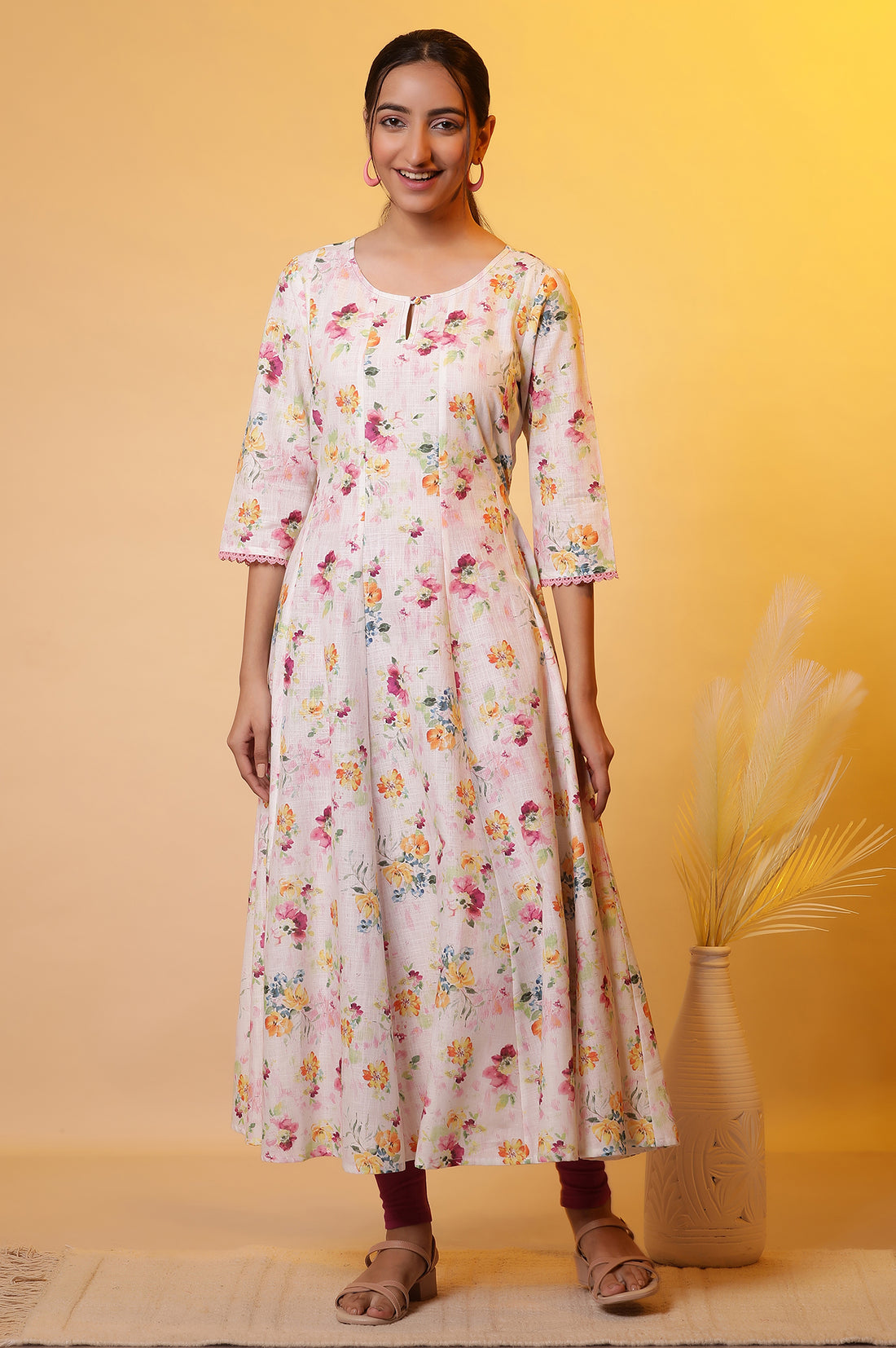 Purple Cotton Lycra Tights