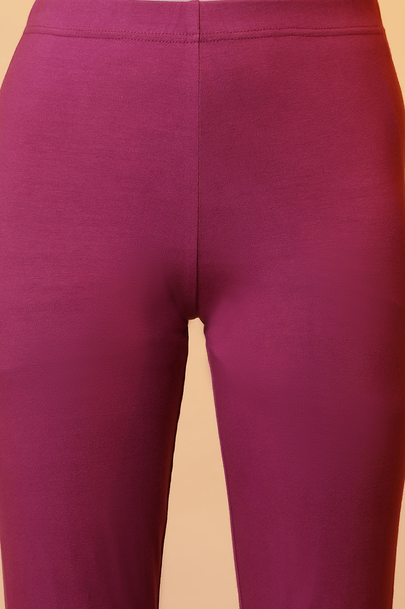 Purple Cotton Lycra Tights