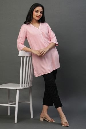 Black Cotton Flax Everyday Trousers