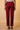 Maroon Lace Insert Pintuck Trousers