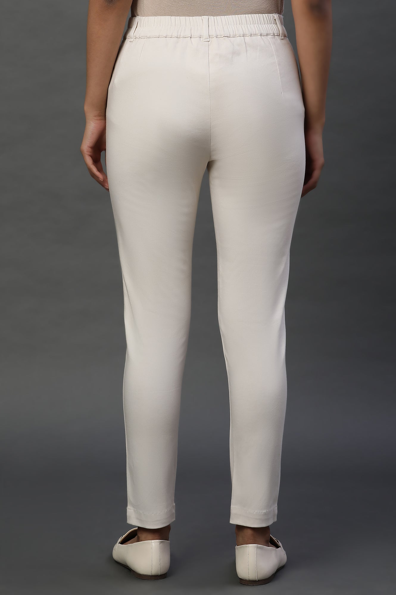 White Sleek and Comfy Slim Pants