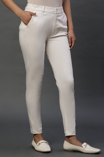 White Sleek and Comfy Slim Pants