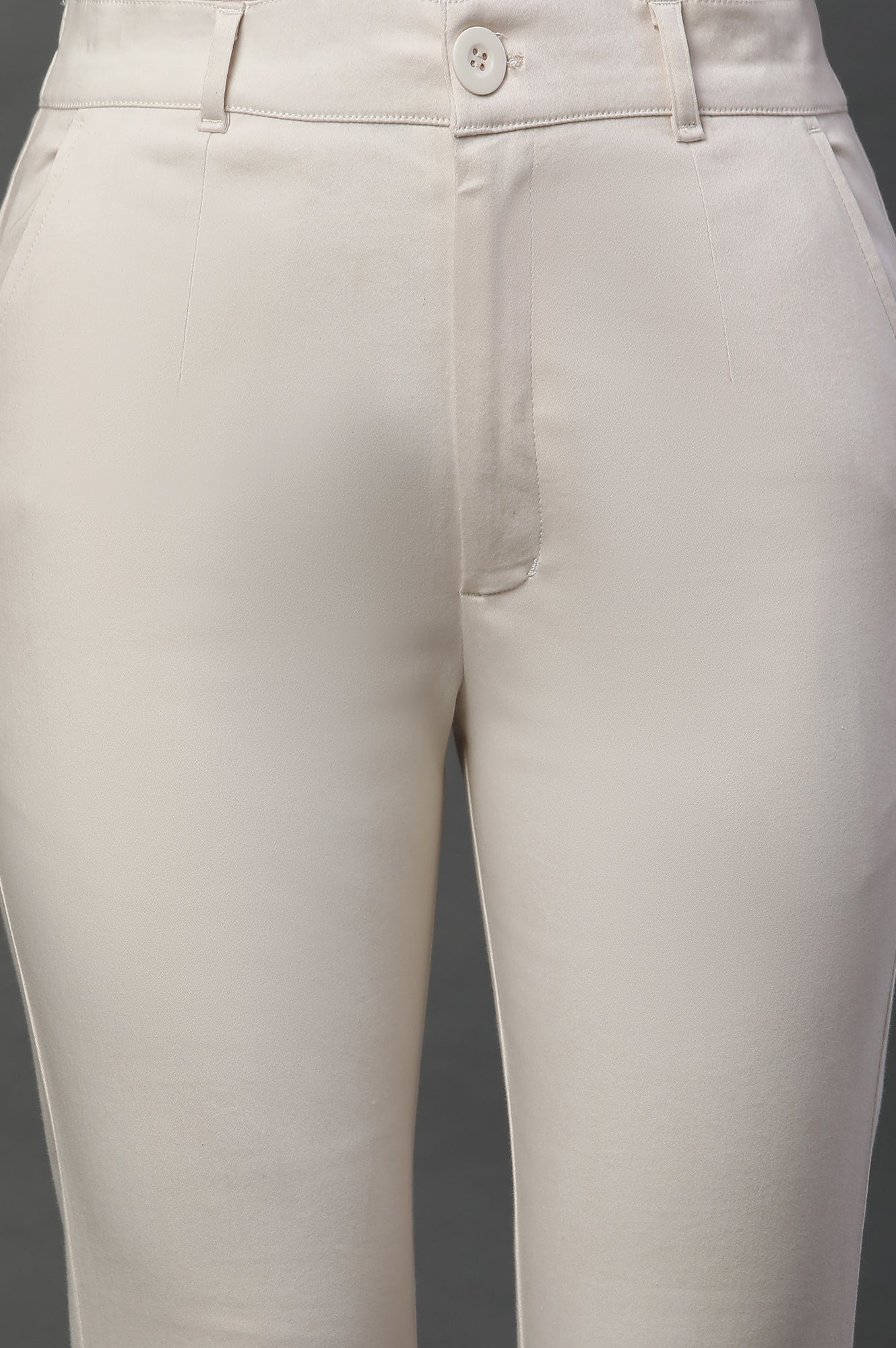 White Sleek and Comfy Slim Pants