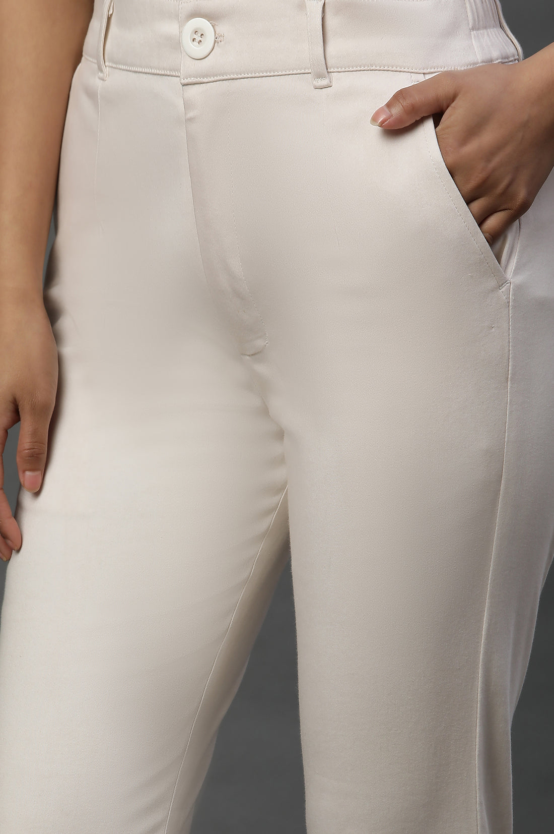 White Sleek and Comfy Slim Pants