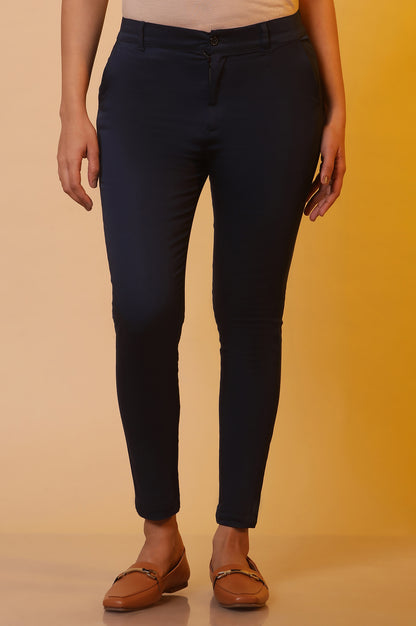 Blue Sleek and Stylish Slim Pants